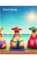 Beach Bums: Large Print Address Book, Birthday, Christmas, Friendship Gifts for Women, Co-Workers, Seniors, Mom, or Grandma 8 1/2" X 11"