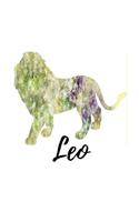 Leo: Leo Grimoire Spellcasting Journal Flowery