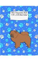 Chow Composition Book 7.44 X 9.69 Wide Ruled: Blank Lined Journal Notebook for Dog and Puppy Lovers