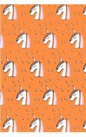 Bullet Journal Notebook Sketchy Unicorns Pattern 6: 112 Page Numbered Graph Style Grid Bullet Journal with Index Pages and Key Pages in Portable 6 X 9 Size.