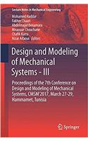 Design and Modeling of Mechanical Systems—III