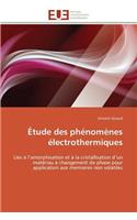 Etude des phenomenes electrothermiques