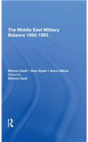 The Middle East Military Balance 19921993