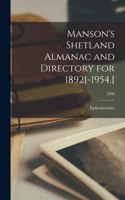 Manson's Shetland Almanac and Directory for 1892[-1954.]; 1898