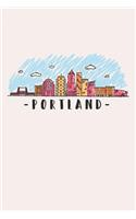 Portland: 6x9 Dot Grid Notebook Journal, 120 pages