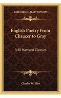 English Poetry from Chaucer to Gray: V40 Harvard Classics