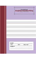 Amiesk Notebook - English Handwriting Notebook - 140 pages (7.44 x 9.69 inch)