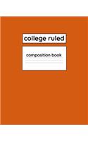 College Ruled Composition Book