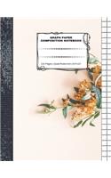 Graph Paper Composition Notebook: 110 Pages - Quad Ruled 4x4 - 8.5" x 11" Autumn Large Notebook with Grid Paper - Math Notebook For Students