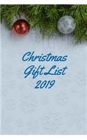 Christmas Gift List 2019