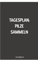 Tagesplan Pilze sammeln Notizbuch: Optimal als Tagebuch Ausrüstung zum festhalten von Notizen beim Waldausflug für jeden Pilz Sammler