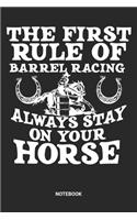 Notebook: Dotted Lined Barrel Racing Themed Notebook (6x9 inches) ideal as a Chasing Cans Cloverleaf Journal. Perfect as a Horse Riding Book for all Racers, R