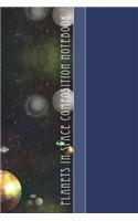 Planets in Space Composition Notebook: Cool Planets Space Pattern 6 X 9 Wide Ruled Paper Notebook, Appreciation, Quote Journal or Diary Unique Inspirational Gift for Friend or Teacher, Beginning or End of School Year, Retirement, Birthday or Gratit