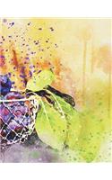 Plums Notebook large Size 8.5 x 11 Ruled 150 Pages