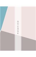 Notebook: Wide Ruled Notebook for Everyday Use Segmented Design Pastels