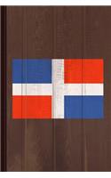 Dominican Republic Flag Journal Notebook: Blank Lined Ruled for Writing 6x9 110 Pages