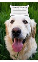 The Cute Notebook: 120 Page Lined Composition Notebook - Golden Retriever Styled (6 X 9)