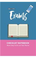 Exams checklist notebook