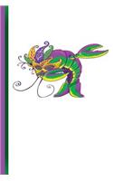 Nola Mardi Gras Dabbing Dance Crawdaddy: Dancing Crawfish Lined Animal Journal Diary, Study Notebook, Special Writing Workbook as a Planner