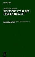 Epochen- Und Gattungsprobleme. Reformationszeit