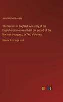Saxons in England; A history of the English commonwealth till the period of the Norman conquest, In Two Volumes