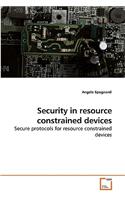 Security in resource constrained devices