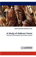 A Study of Address Terms: (English)