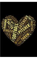 Softball Word Cloud Love