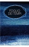 Foglio dei tempi: Fogli orari settimanali da completare per 2 anni - Motivo: Blu polvere