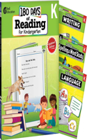 180 Days(tm) Reading 2nd Ed, Writing, Spelling, & Language Grade K: 4-Book Set
