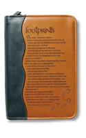Italian Duo-Tone Footprinter XL Book and Bible Cover
