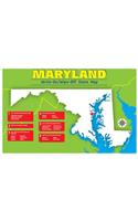 Maryland Write-On/Wipe-Off Desk Mat - State Map