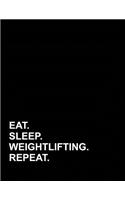 Eat Sleep Weightlifting Repeat: Genkouyoushi Notebook