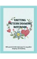 Knitting Pattern Drawing Notebook