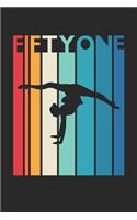 Gymnastics Notebook for 51 Year Old Women and Men - Vintage Gymnastics Journal - 51st Birthday Gift for Gymnast Diary