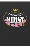 I'm The Favorite Mimsy: Family Grandma Women Mom Memory Journal Blank Lined Note Book Mother's Day Holiday Gift