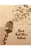 Blank Sheet Music Notebook: Songwriting Journal With Guitar Tabs