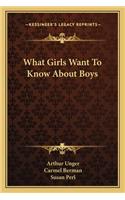 What Girls Want to Know about Boys