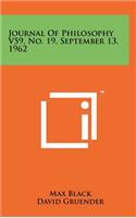 Journal of Philosophy V59, No. 19, September 13, 1962