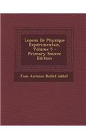 Lecons de Physique Experimentale, Volume 5