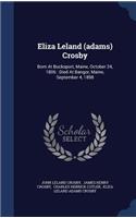 Eliza Leland (adams) Crosby