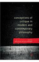 Conceptions of Critique in Modern and Contemporary Philosophy