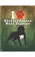 Staffordshire Bull Terrier: Dog Journal Notebook for Puppy Owner Lightly Lined Pages Daily Journal Diary Notepad