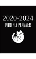 Kawaii Cat - 2020 - 2024 Monthly Planner: 5 Year Monthly Planner Organizer with Federal Holidays Inspirational Quotes and Federal Holidays