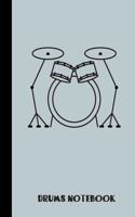 drums notebook: small lined Drum Notebook / Travel Journal to write in (6'' x 9'') 120 pages