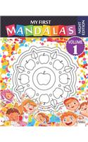 My first mandalas - volume 1 - Night edition: Coloring book of mandalas for children and beginners - Night edition(1 First Mandalas - Night)