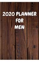 2020 Planner for Men: Cool Wood Themed Daily Weekly Monthly 2020 - 2021 Planner / Organizer / Diary - Christmas Gift