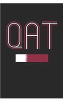 Vintage Qatar Notebook - Qatar Diary - Retro Qatari Flag Journal - Qatar Gifts: Medium College-Ruled Journey Diary, 110 page, Lined, 6x9 (15.2 x 22.9 cm)
