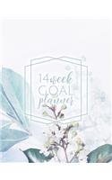 14 Week Goal Planner: White & Nature Color 14 Week Goal Setting Journal - Goal Getter Notebook - 8.5x11 inches, 100 pages