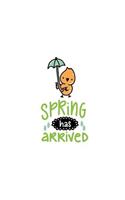 Spring Has Arrived: 150 Lined Journal Pages / Diary / Notebook with Cute Little Chick and Umbrella on the Cover